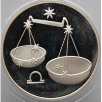  3 рубля 2003 г. Знаки зодиака - Весы, серебро